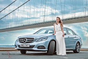 bride, car, bridge natalia walton photography